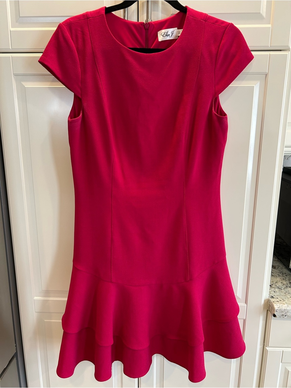 Bright Pink Fit-and-Flare Dress by Eliza J